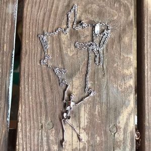 Vivienne Westwood Silver Skeleton Pendant Necklace